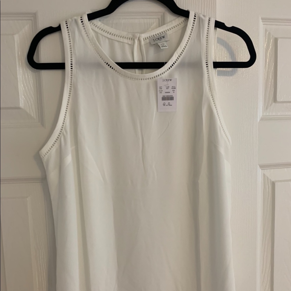 NWT J.Crew sleeveless top white size 10
